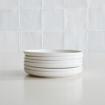 Coupe Stoneware Salad Plates (Set of 6, White)