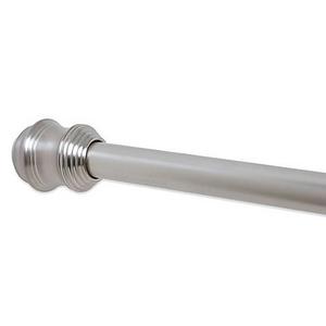 TITAN® NeverRust® 72-Inch Aluminum Decorative Finial Tension Shower Rod in Nickel
