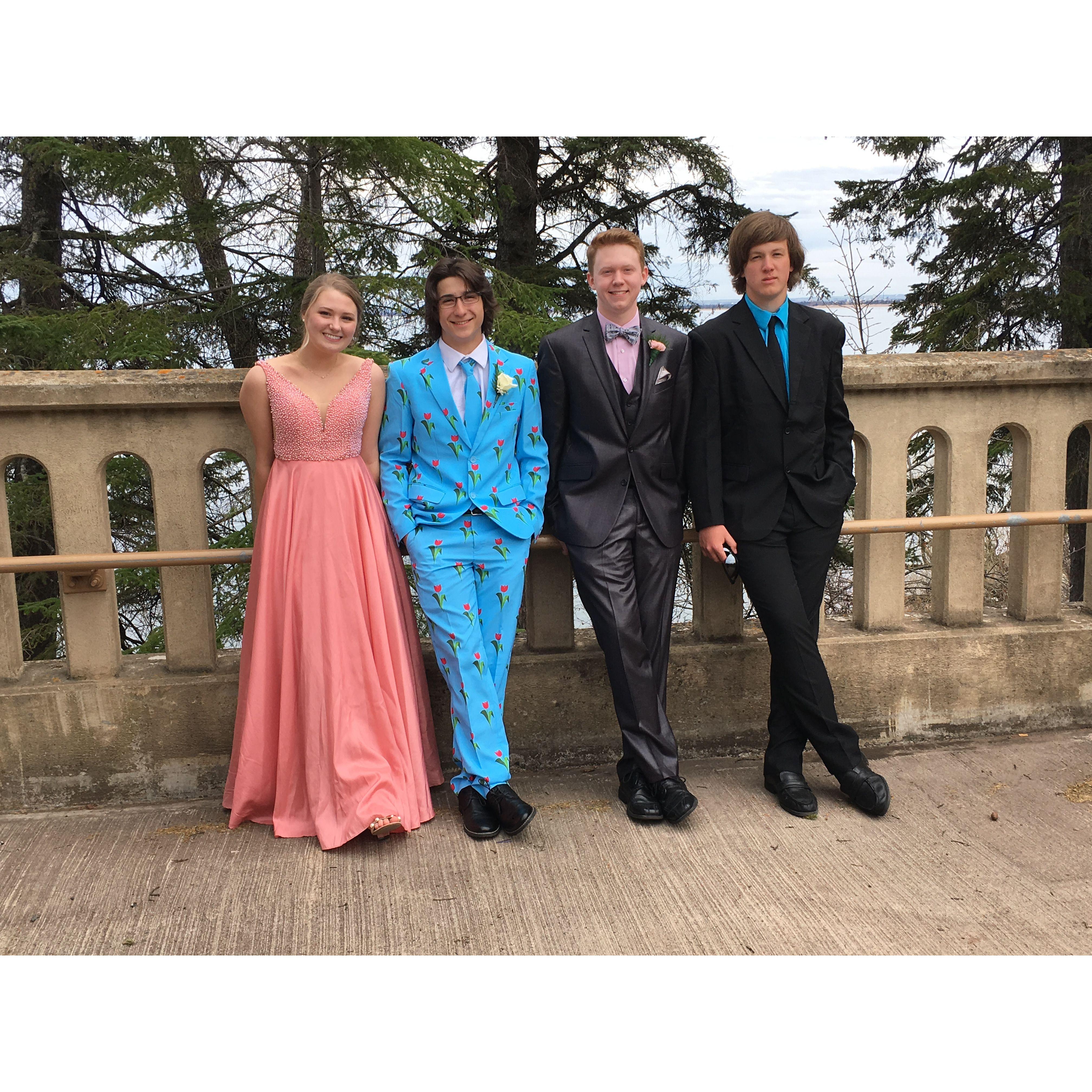 Our first and last prom! We went with Avery, Chase, Rachelle and Travis, high school besties!
