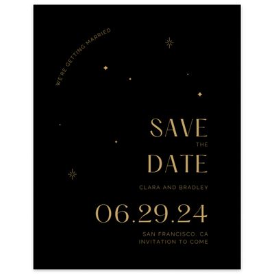 Black Wedding Digital Save the Date - Adhara Classic