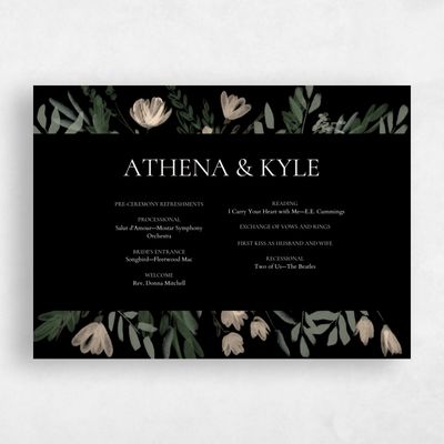 Black Wedding Program - Oaklyn