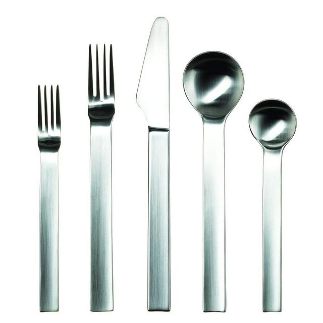 Gourmet Settings 20-Piece Silverware Pure Collection-Matte Stainless Steel Flatware Sets Service for 4, Kitchen Cutlery Utensil Knife/Fork/Spoons, Silver