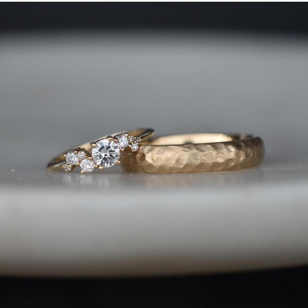 our custom rings using heirloom family metals made by Mallory Shelter in DC