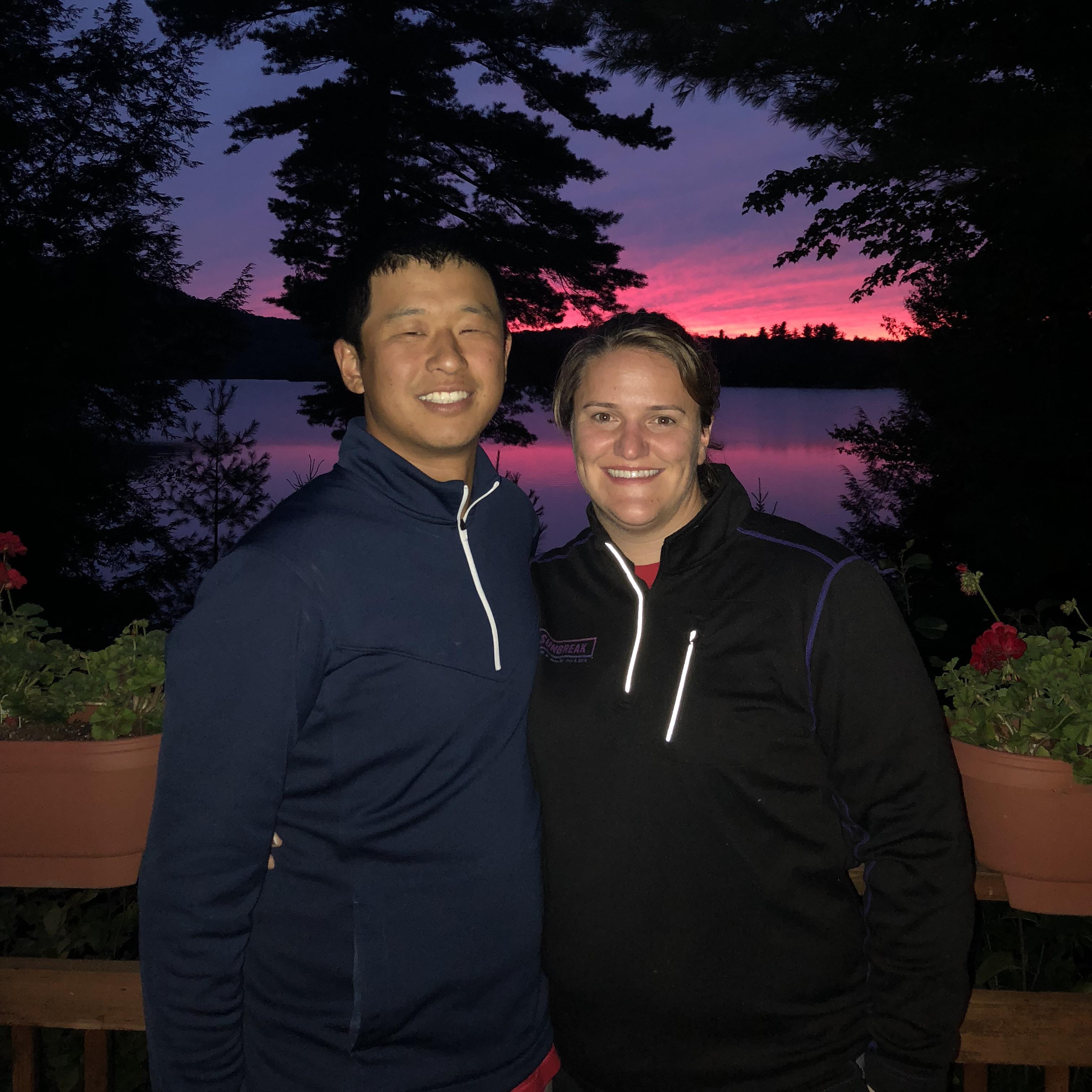 Vacationing at Amelia's parent's lake house on Gull Pond in the Adirondacks.