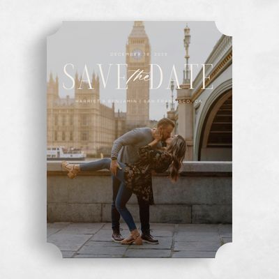 Beige Wedding Save the Date - Malina Photo