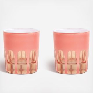 Rialto Milk Old Fashioned Glass, Set of 2