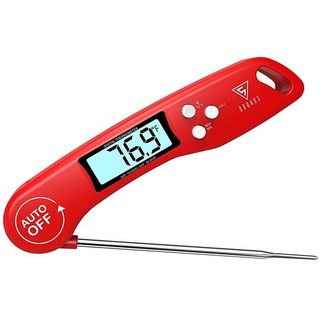 DOQAUS [Upgraded 2021] Digital Meat Thermometer, Instant Read Food Thermometer for Cooking, Kitchen Thermometer Probe with Backlit & Reversible Display, Cooking Thermometer for Turkey Grill BBQ Candy