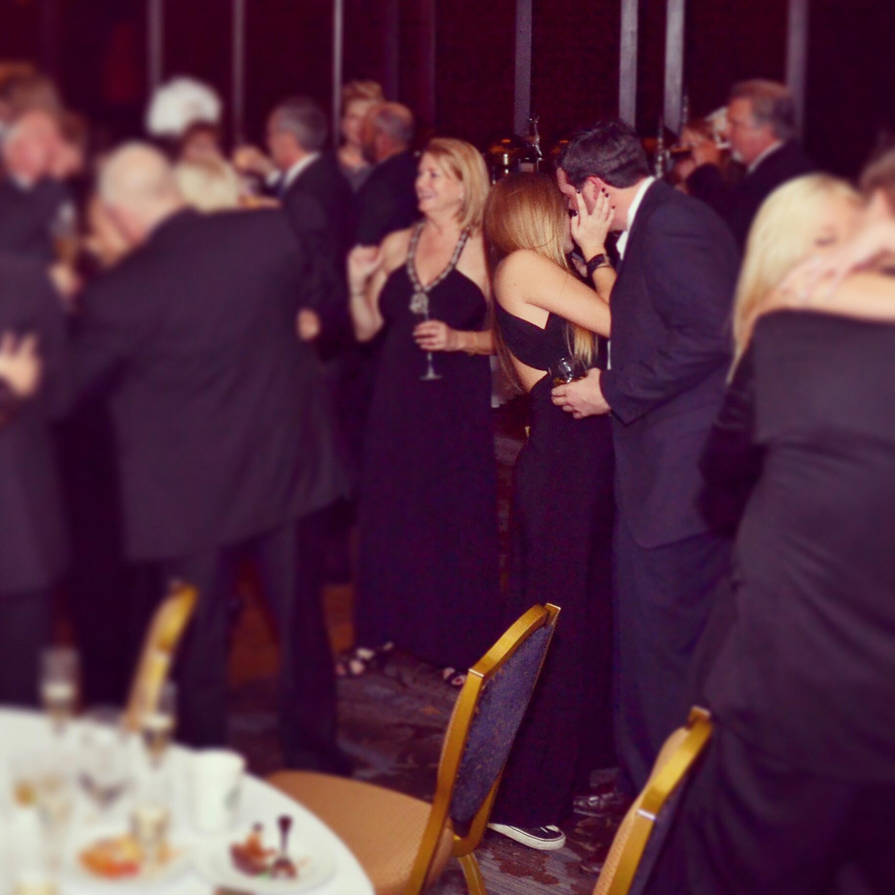 This was our very first kiss, shared on the New Year’s Eve we met! A very special moment captured!