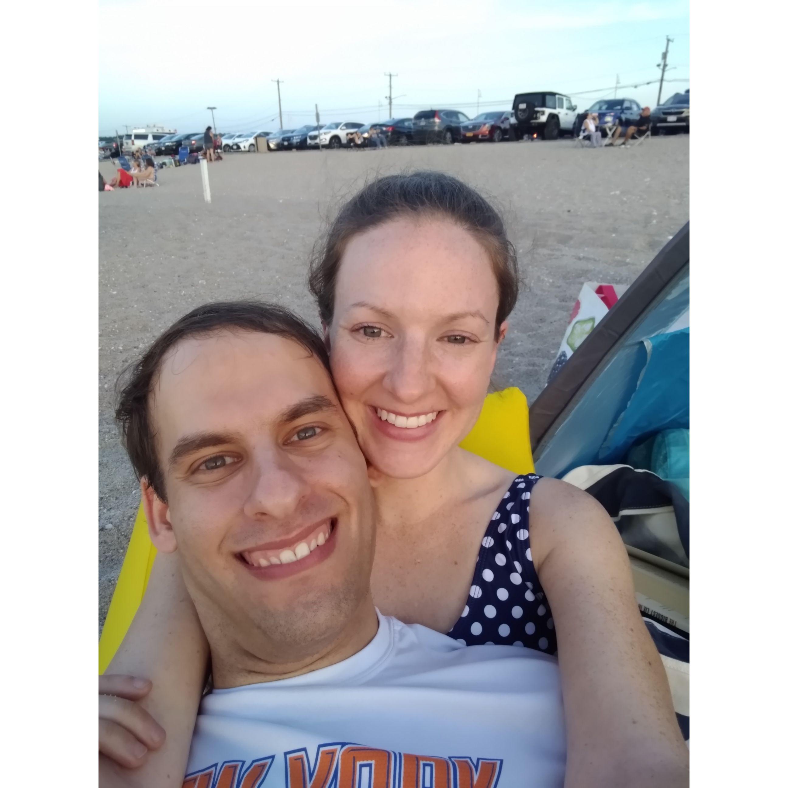 Our first time at the beach together with friends