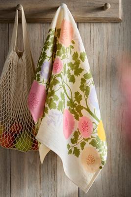 Riso Floral Linen Dish Towel