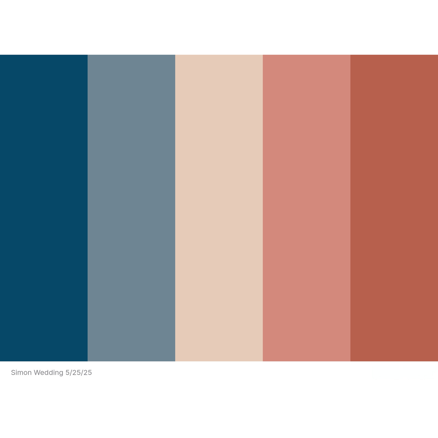 Our wedding colors, feel free to dress accordingly!
