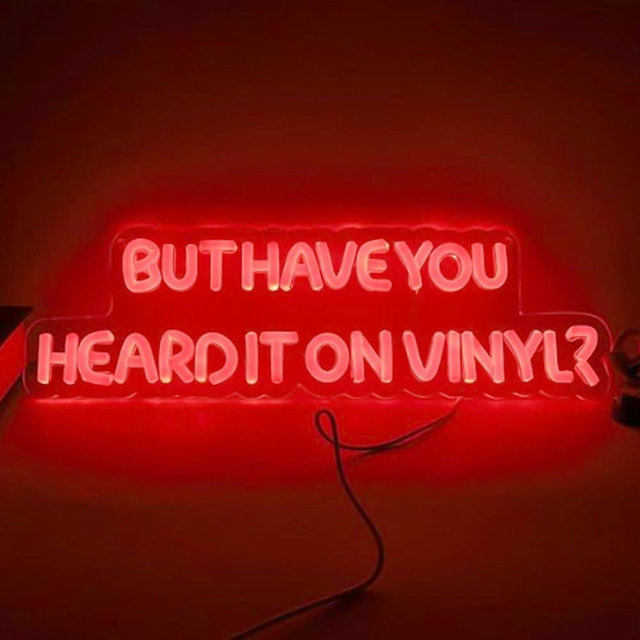 Music LED Neon Sign for Wall Decor, But Have You Heard It On Vinyl Red Letter Neon Lights for Music Room Decor,Live Room Recording, Studio Decorations,Party, Cafe, Bar,Christmas Gift