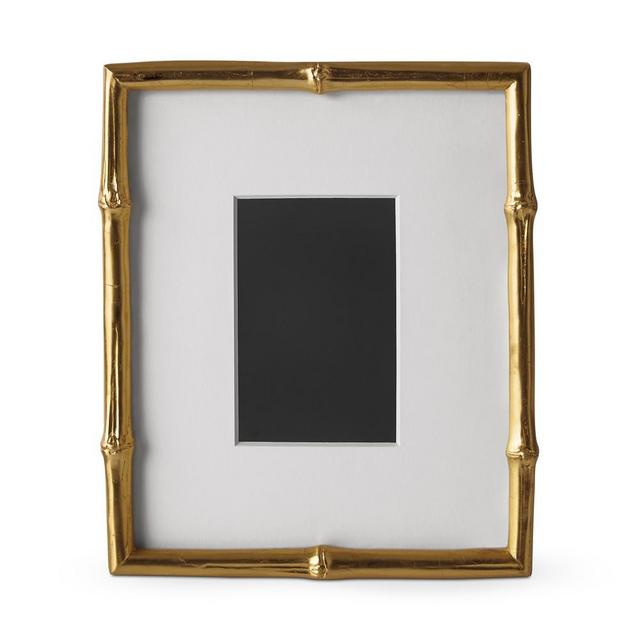 AERIN Gilded Bamboo Gallery Frame, 4" X 6"