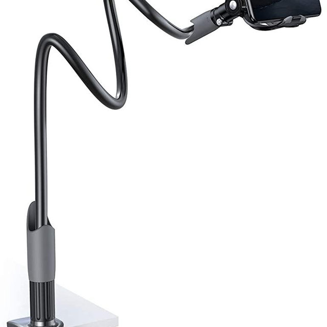 Phone Holder Bed Gooseneck Mount - Lamicall Cell Phone Clamp Clip for Desk, Flexible Lazy Long Arm Headboard Bedside, Overhead Mount Stand, Compatible with Phone 12 Mini 11 Pro Xs Max XR X 8 7 6 Plus