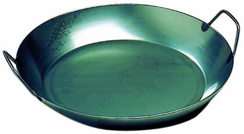 Matfer Bourgeat 062051 Black Steel Paella Pan, 14 1/8" Diameter
