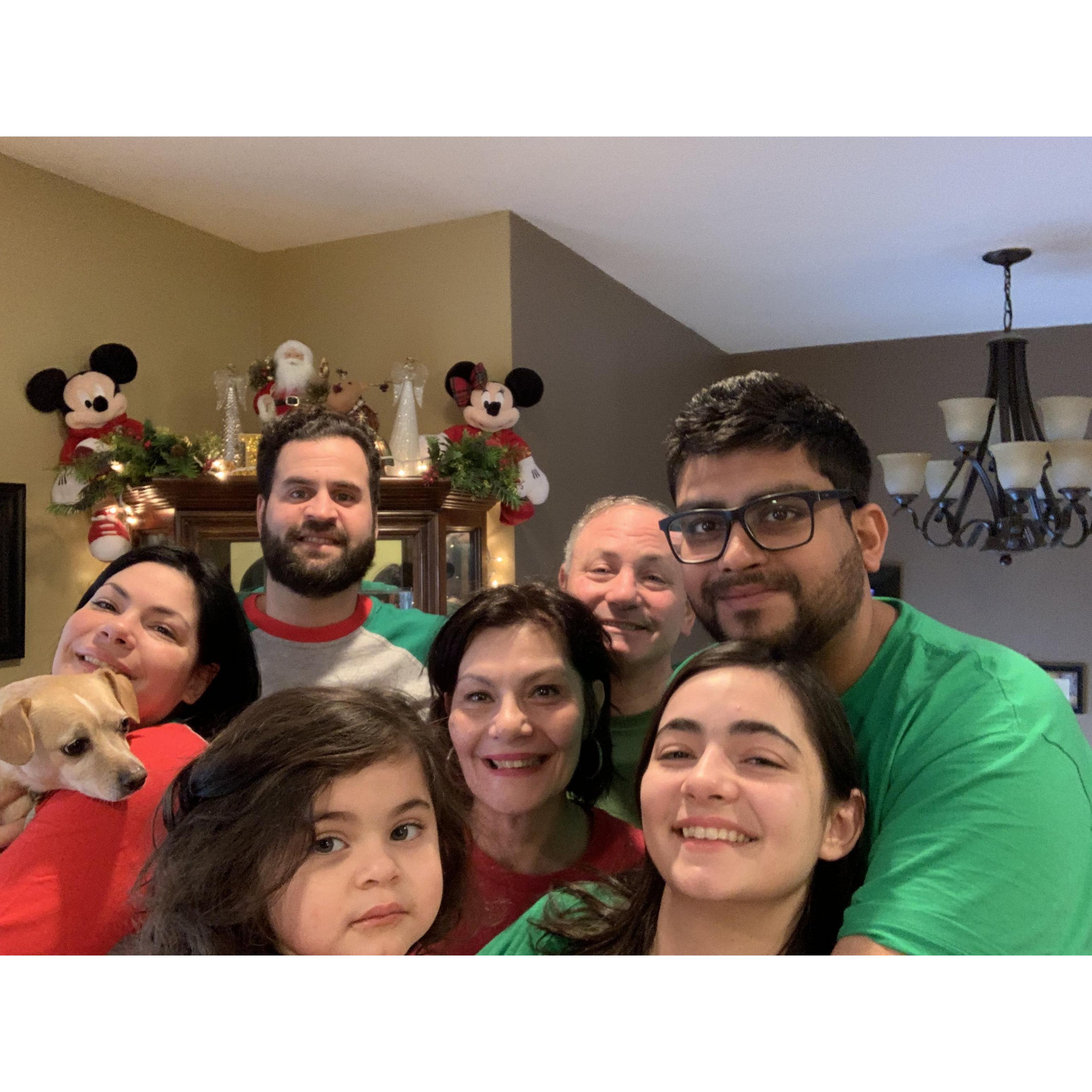 Jennifer's Family celebrating Christmas 2018!