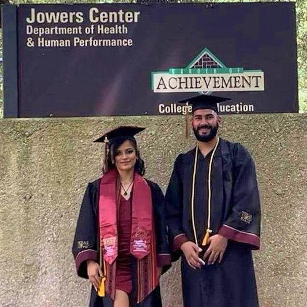 May 2022: Graduated from TXST Univesity with a Bachelors in Exercise Science and a minor in Business Administration. Yes, both of us. Yes, he copied off my notes all the time 😂