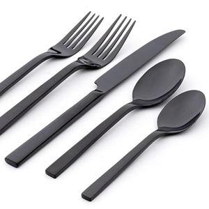 Oneida Chef's Table Black 20 Piece Everyday Flatware Set, Service for 4, 18/0 Stainless Steel, Silverware Set