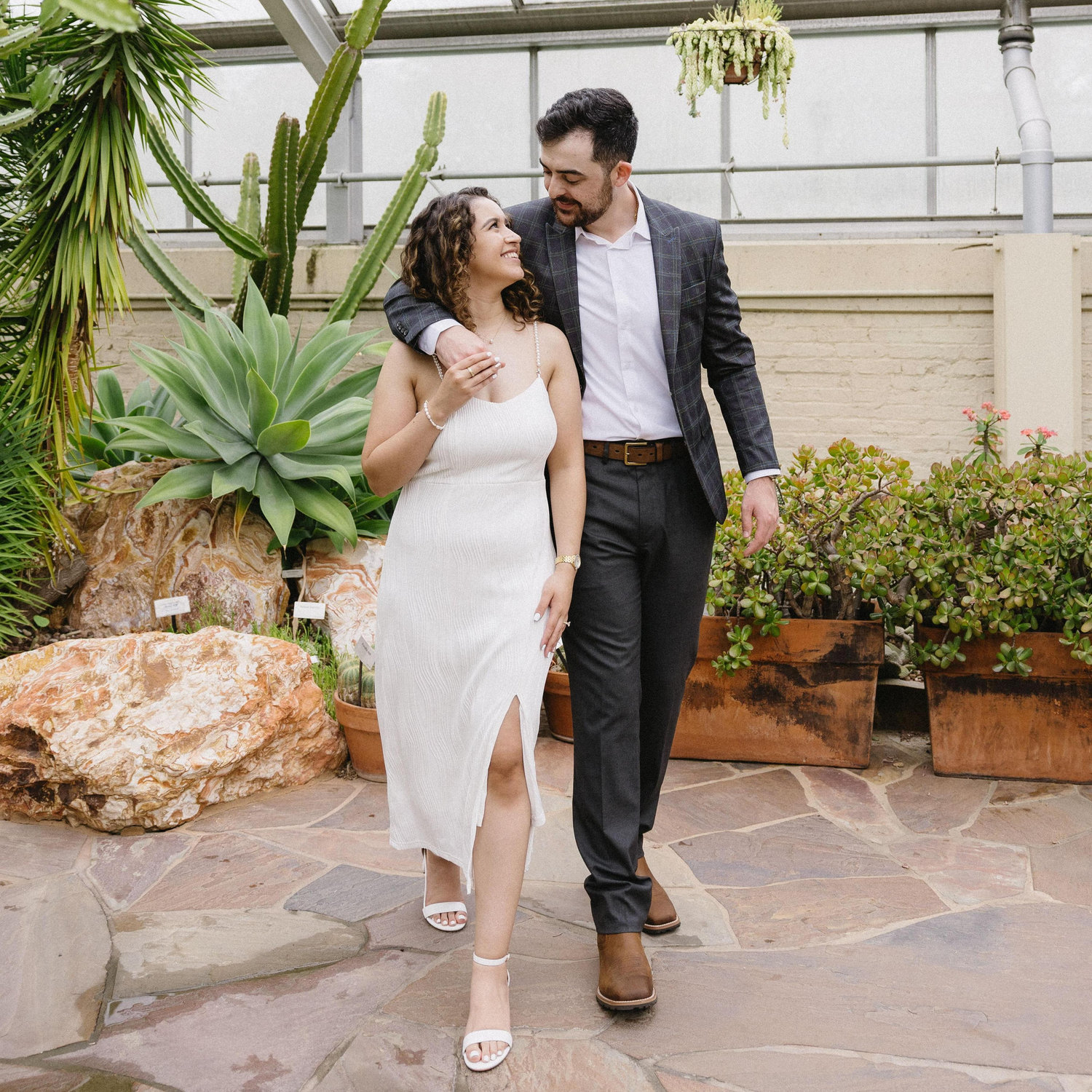 Conor and Ale's engagement shoot photos: Rawlings Conservatory in Baltimore.