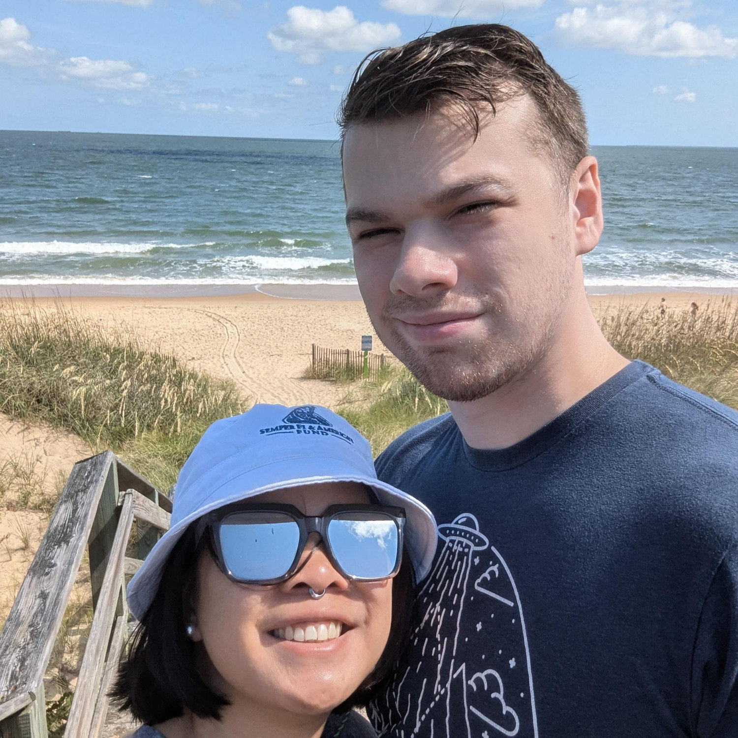 9 Aug 25: Spent my (Tessa's) birthday at Busch Gardens, stayed in Williamsburg, VA, and met up with our dear friends, DJ and Corey at the beach.
