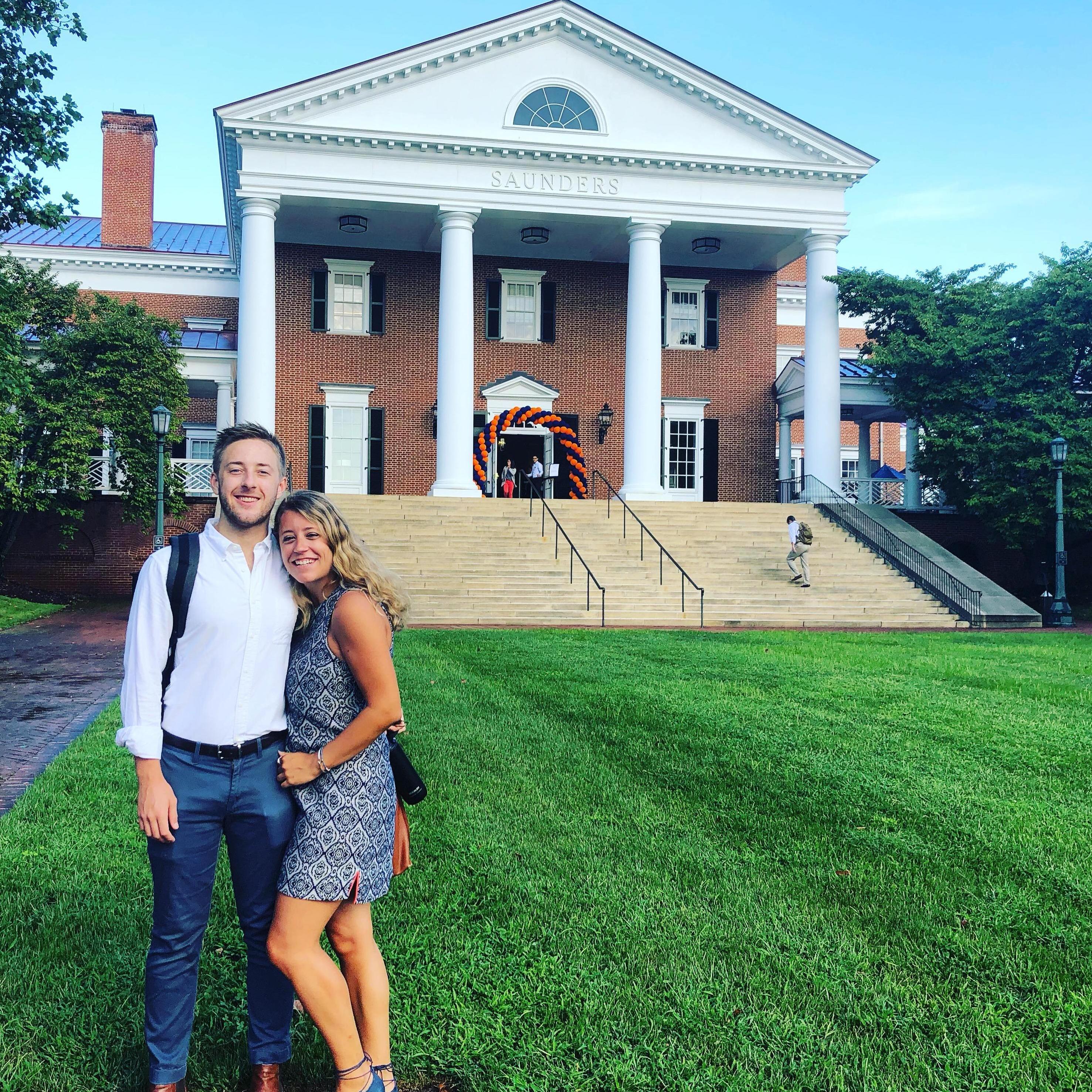 Our first day at Darden in August 2019!