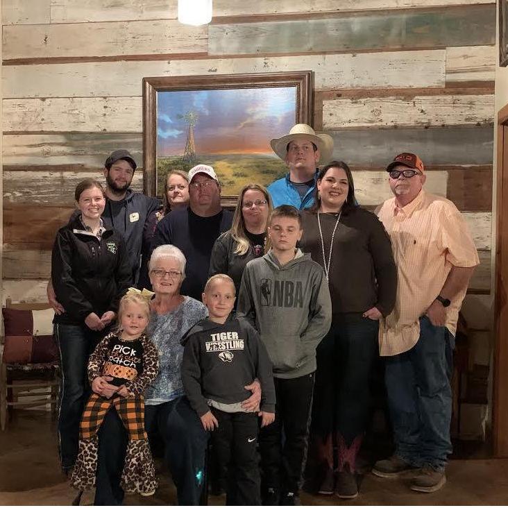 Part of Steven's family at the engagement part on October  12, 2019.