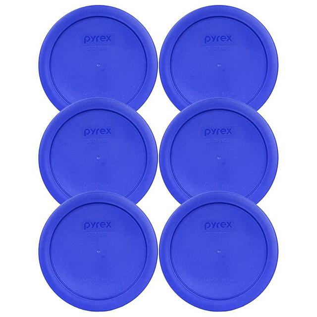 Pyrex 7201-PC Round 4 Cup Storage Lid for Glass Bowls (6, Light Blue)