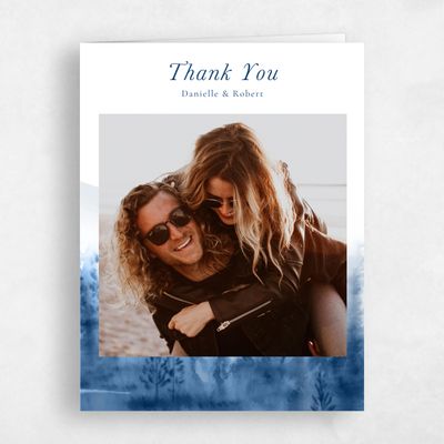 Dark Blue Wedding Thank You - Grove Photo