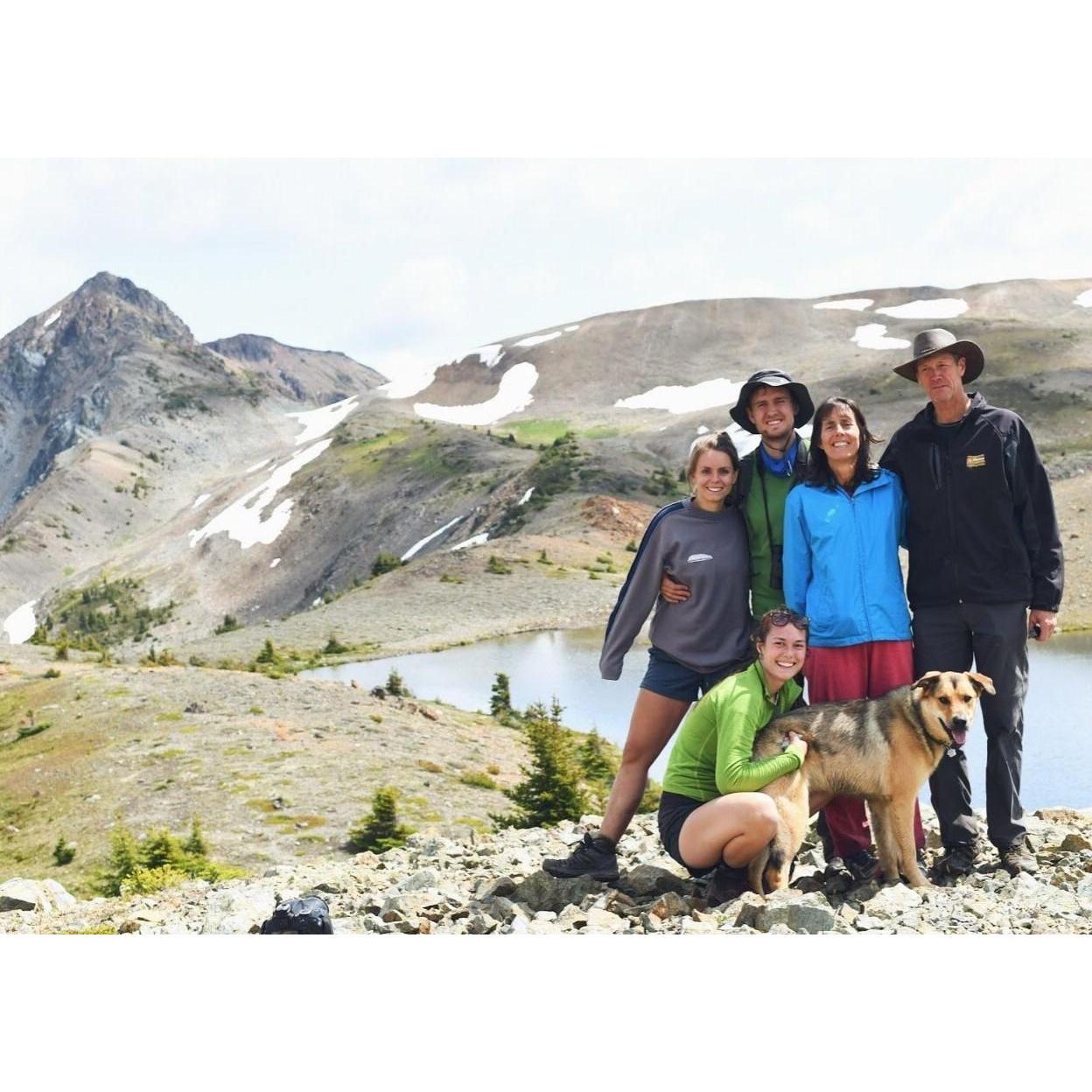 Hiking in BC's backcountry in August 2019.