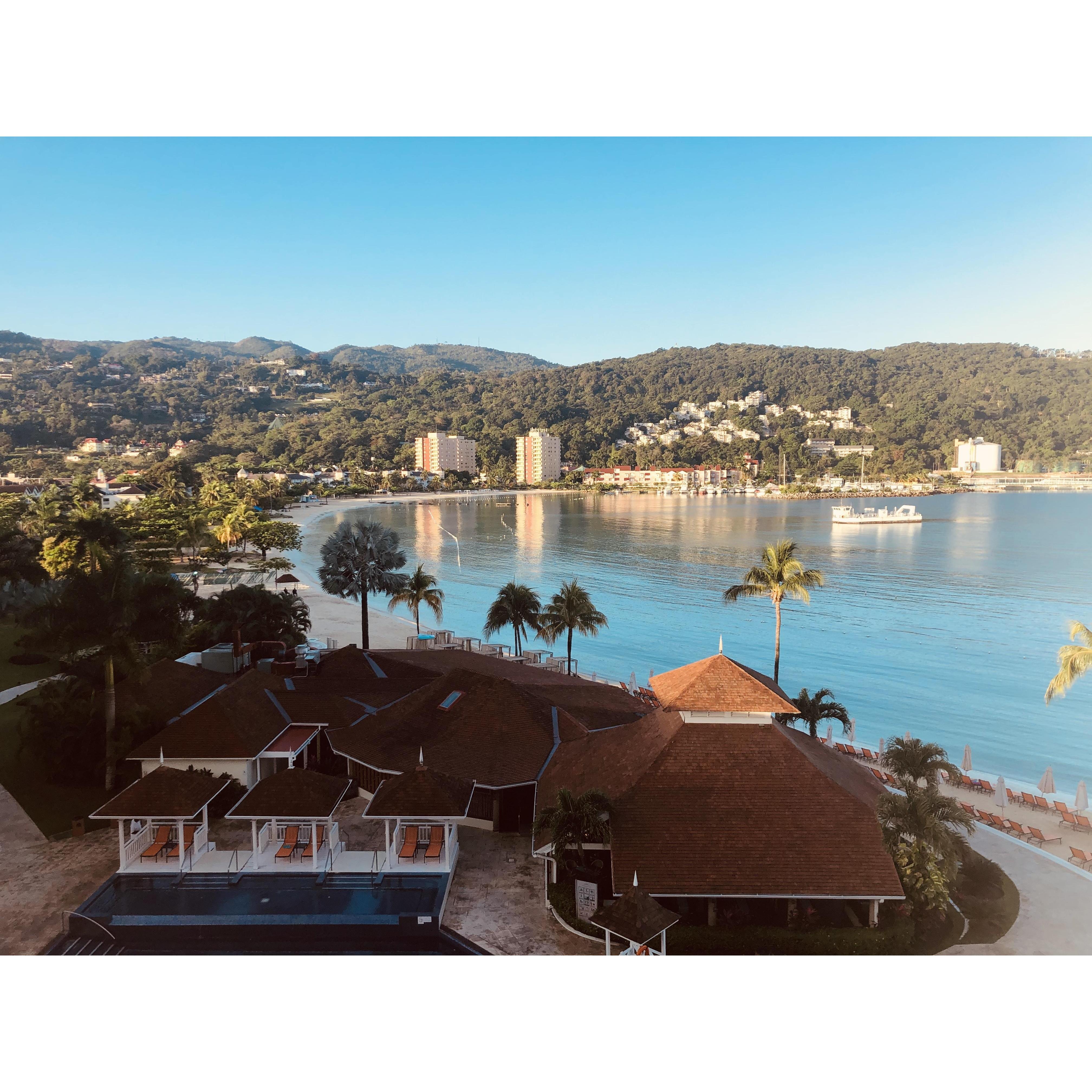 View from our balcony….