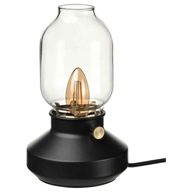 TÄRNABY Table lamp, dimmable anthracite, 10 "