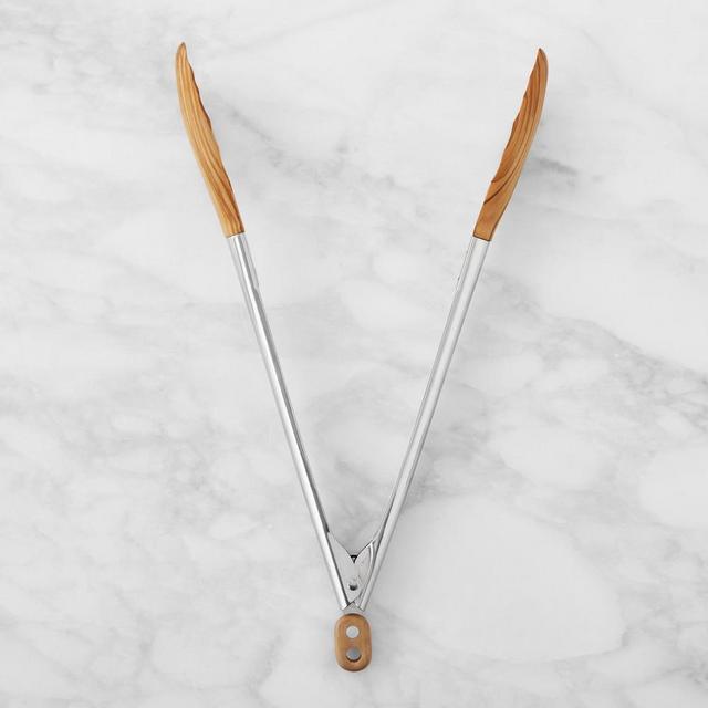 Williams Sonoma Olivewood Tongs, 12"