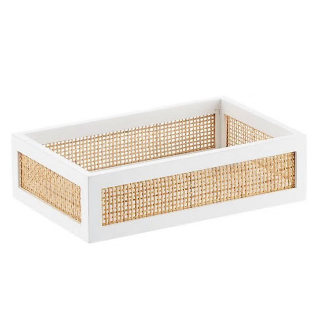 The Container Store Artisan Rattan Cane Small Accessory Tray