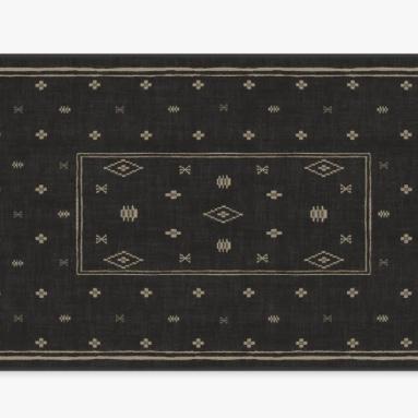 3’ x 5’ doormat Alma Soft Black Rug | Ruggable