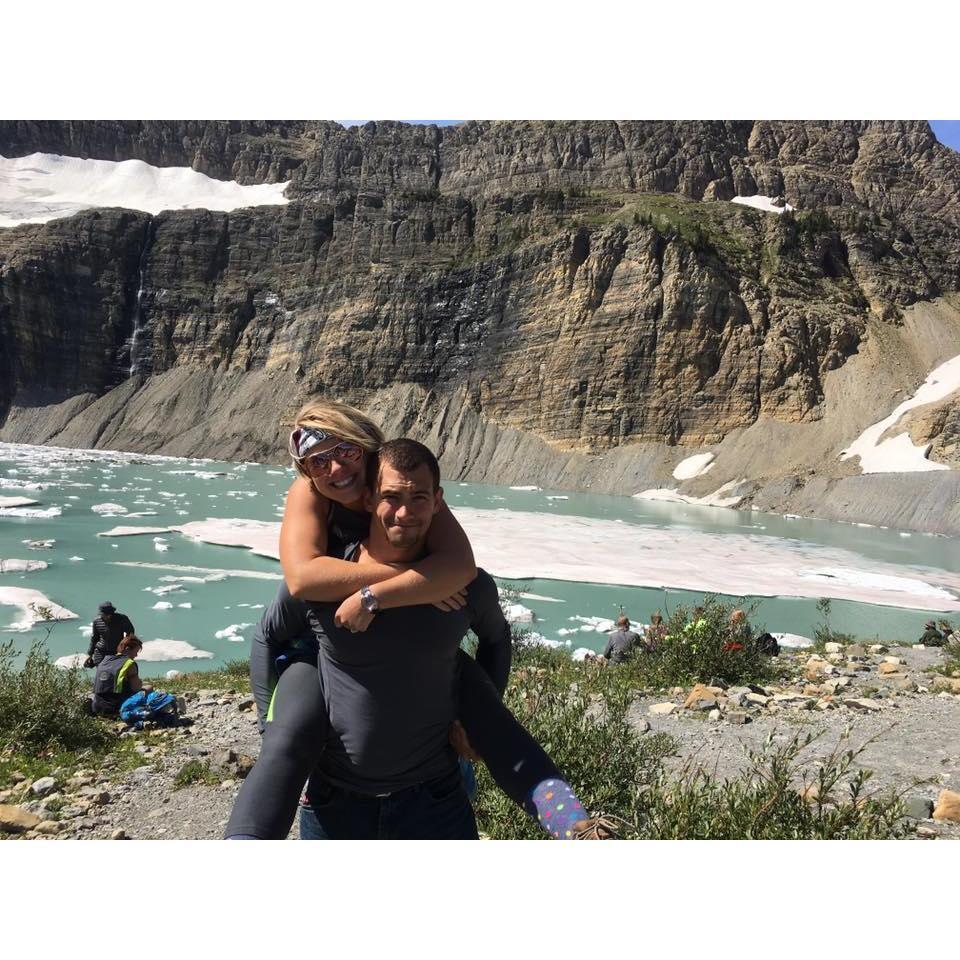 Dane and Marne at Grinnel Glacier in Glacier National Park, Montana.