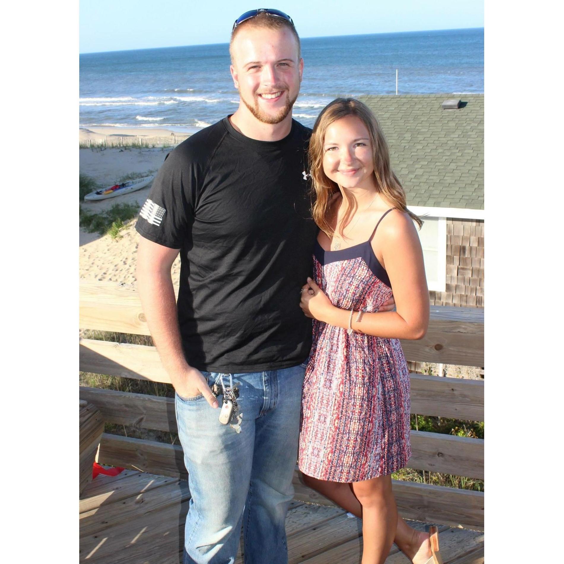 Mike's first trip to the Outer Banks. Right before we "officially" starting dating in May of 2015.