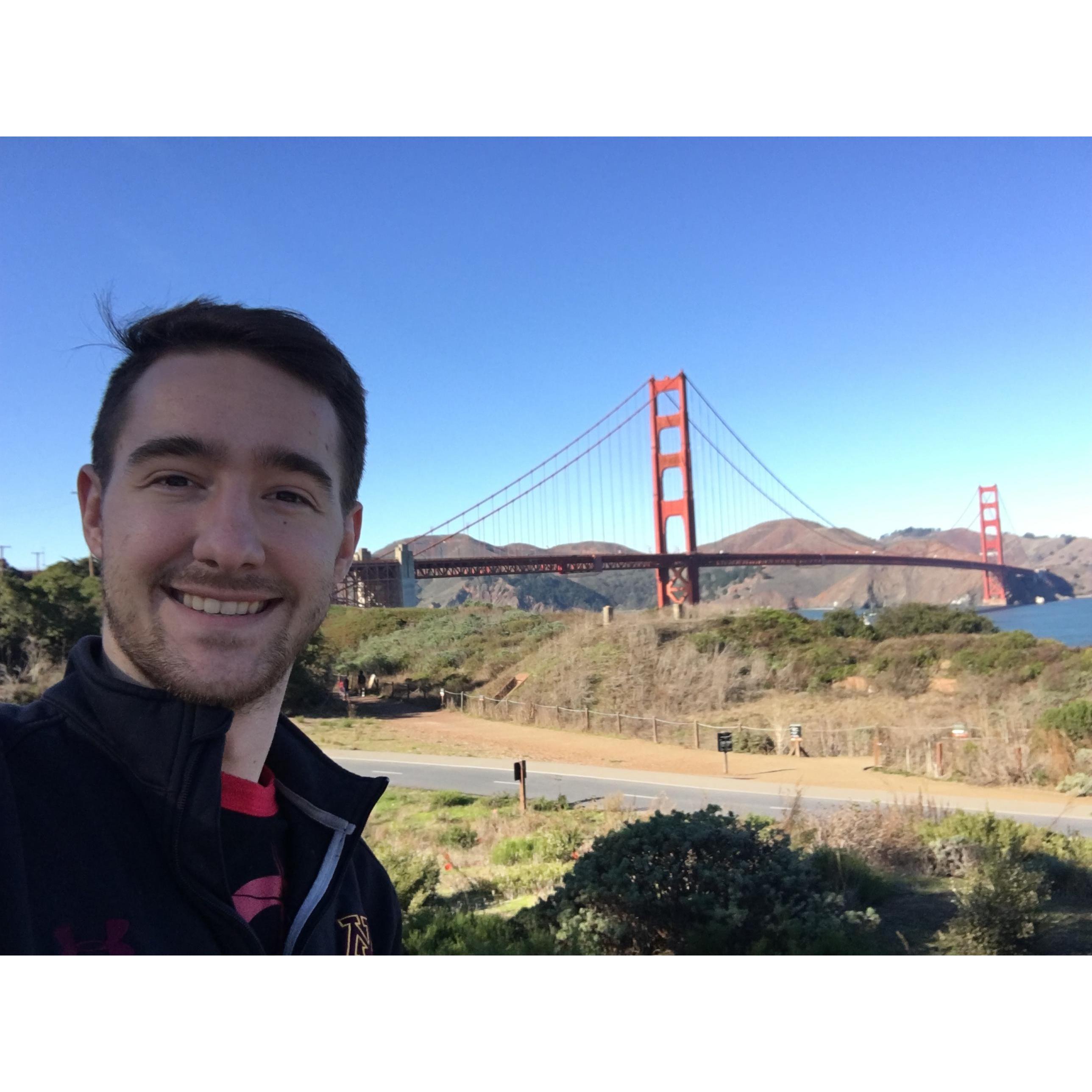 Trip Adventure: San Francisco, CA. Exploring the bay area on a work trip. Admiring the Golden Gate Bridge.