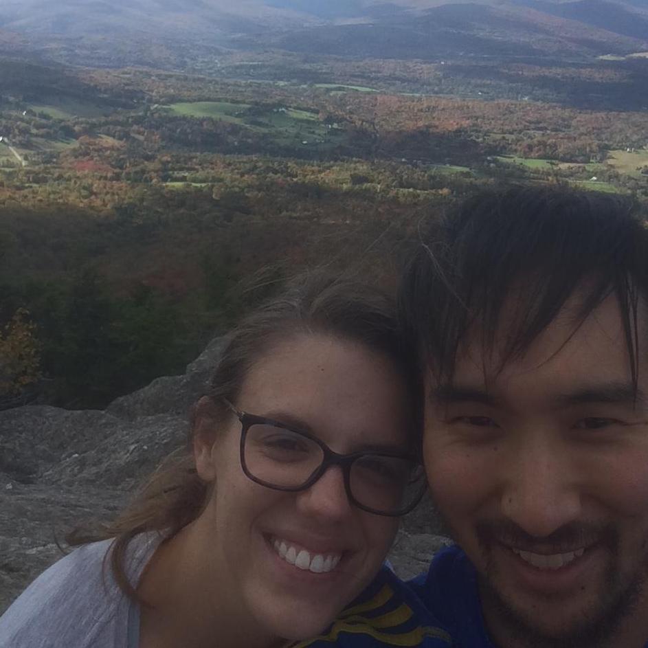 Enjoying the views in Vermont.