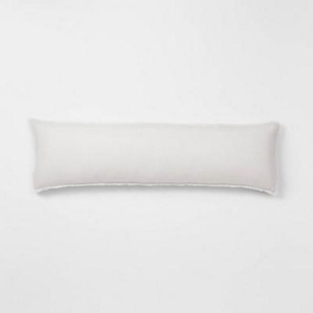 Heavyweight Linen Blend Lumbar Throw Pillow - Natural