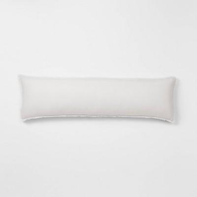 Heavyweight Linen Blend Lumbar Throw Pillow - Natural