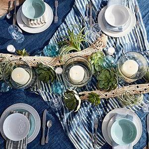 Cabana Melamine Salad Plate, Set of 4 - Turquoise