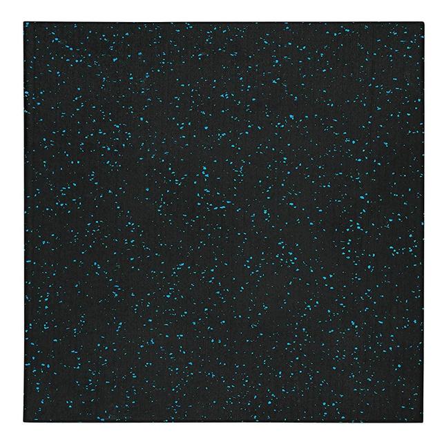 Genaflex Pro Heavy Duty Thick Rubber Gym Floor Tiles High Density Shock Absorbent Laminated Deadlift Mats - 1" Thick X 20" W X 20" L - 2.7 Sq. Ft.