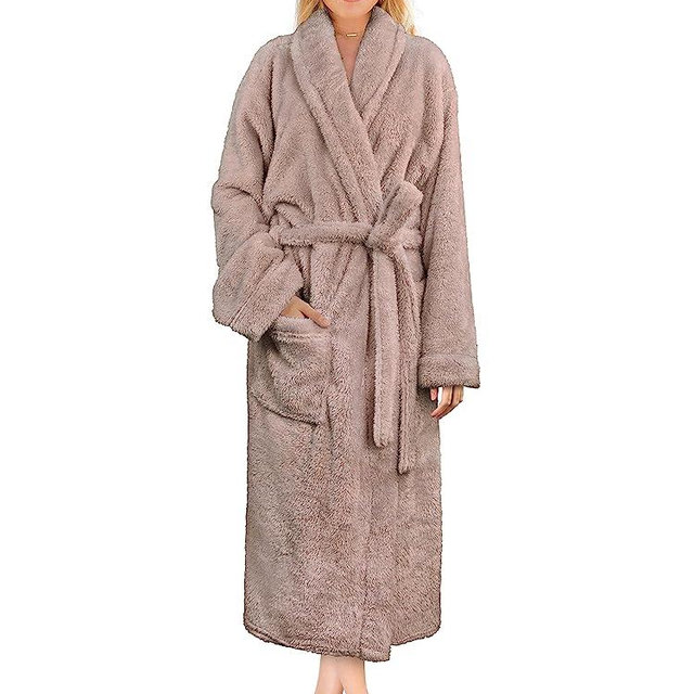 PAVILIA Premium Womens Plush Soft Robe Fluffy, Warm, Fleece Sherpa Shaggy Bathrobe