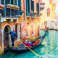 Gondola ride in Venice