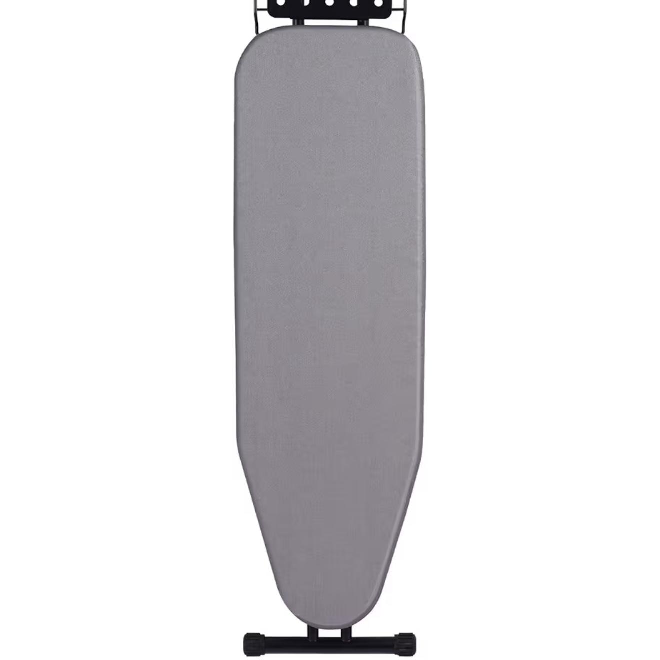 Deluxe Ironing Board with Heat Resistant Cover and Thicken Felt Pad, Heavy Sturdy Legs,Full Size Hanger Iron Board,Foldable (L-Grey)