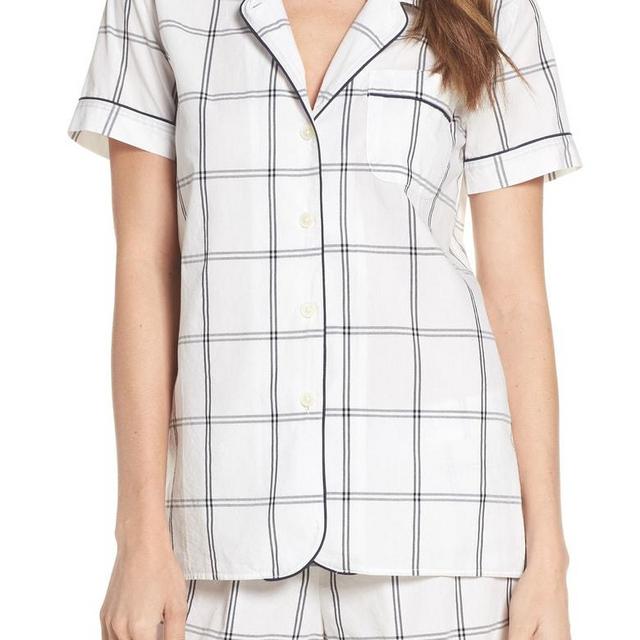 Windowpane Plaid Short Pajamas