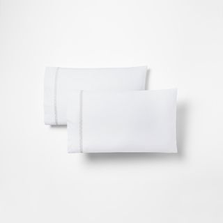 Spencer Cable Embroidery Pillowcase, Set of 2