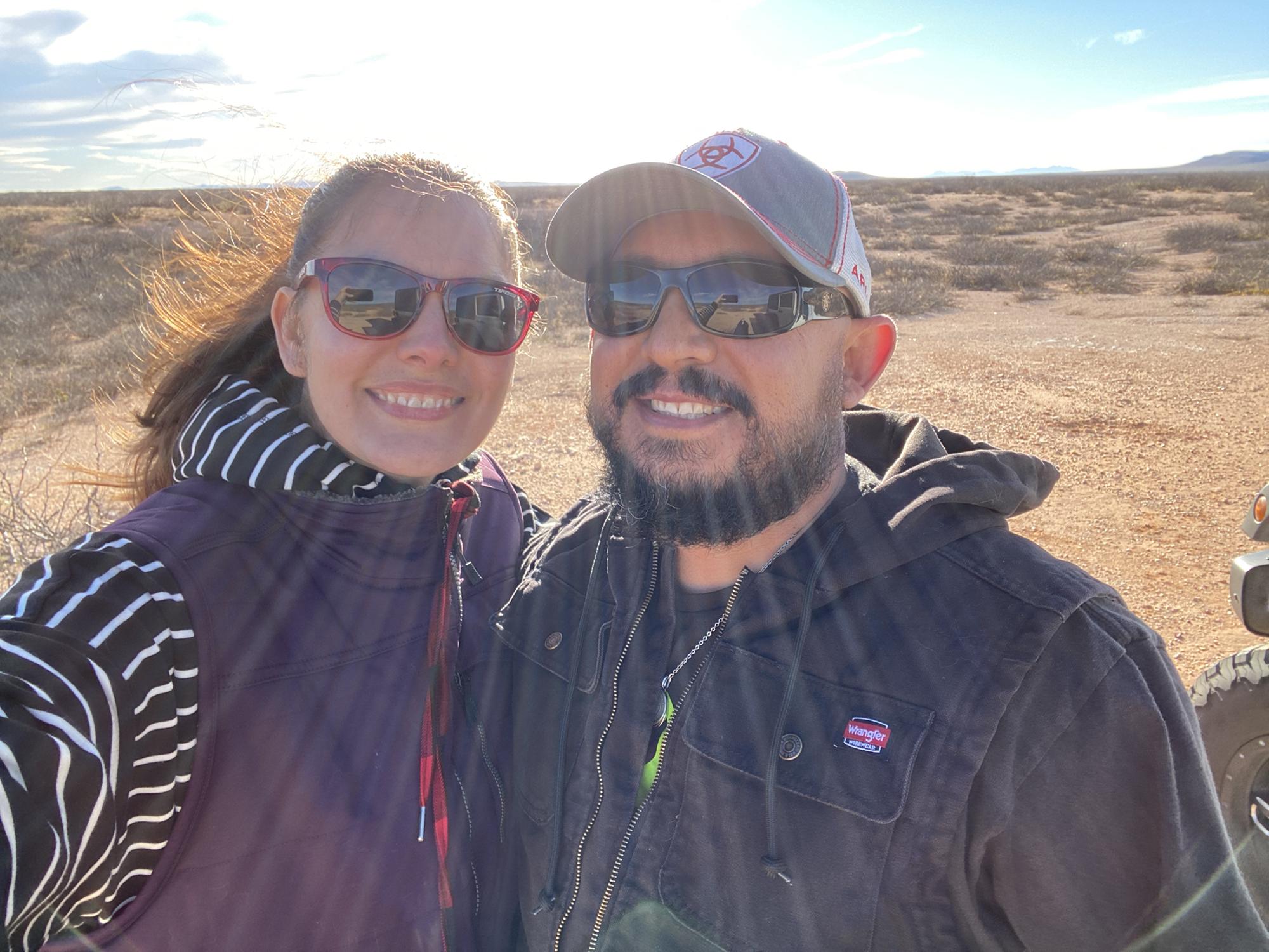 Out in the desert!