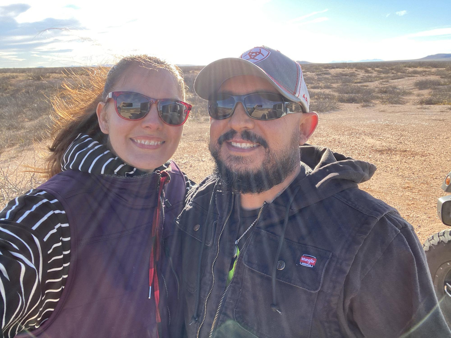 Out in the desert!