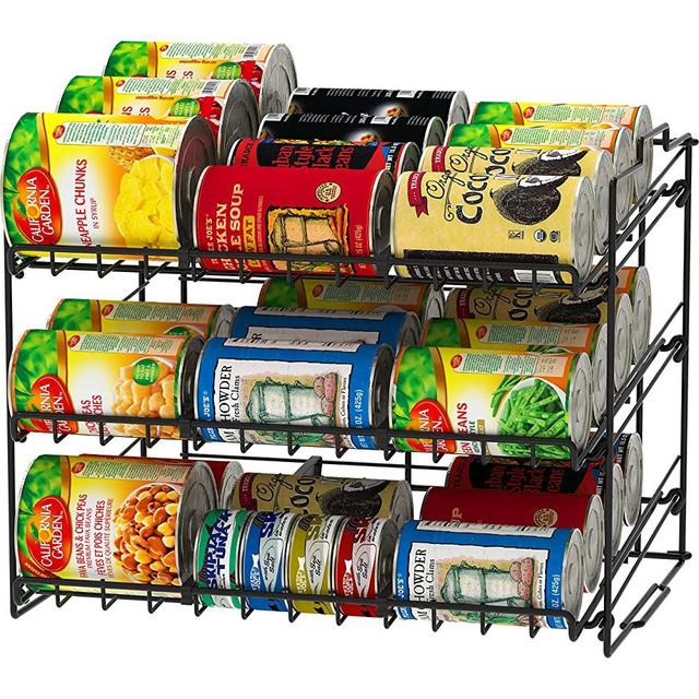 DecoBros Supreme Stackable Can Rack Organizer, Black